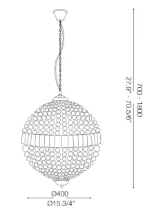 Pakabinamas šviestuvas luxor sp6, Ideal lux