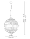 Pakabinamas šviestuvas luxor sp6, Ideal lux