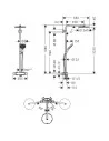 Dušo sistema su termostatiniu maišytuvu Raindance Select S 240 Showerpipe1jet PowderRain, Hansgrohe