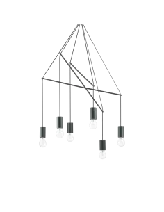 Pakabinamas šviestuvas pop sp6 black, Ideal lux