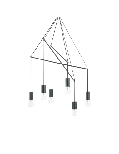 Pakabinamas šviestuvas pop sp6 black, Ideal lux