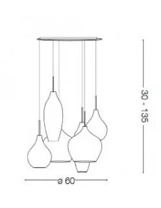 Pakabinamas šviestuvas soft sp6 white, Ideal lux