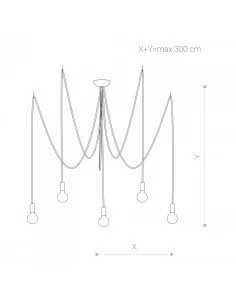 Pakabinamas šviestuvas spider v white, Nowodvorski