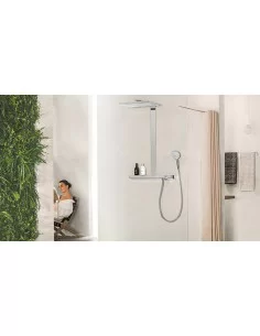 Dušo sistema su termostatiniu maišytuvu Rainmaker Select 400 3jet chromas, Hansgrohe