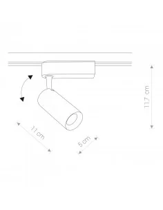 Profile sistemos šviestuvas iris LED 12w black 3000k, Nowodvorski