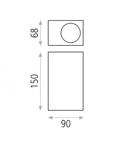 Sieninis LED šviestuvas okra m, ACB design