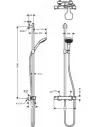 Dušo sistema su termostatiniu maišytuvu Chroma Select E chromas, Hansgrohe