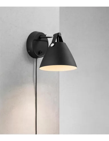 Sieninis šviestuvas strap black, Nordlux