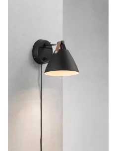 Sieninis šviestuvas strap black, Nordlux