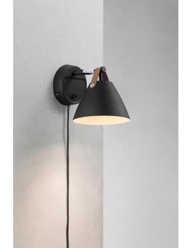 Sieninis šviestuvas strap black, Nordlux
