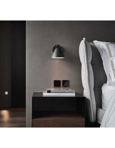 Sieninis šviestuvas strap black, Nordlux