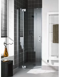 Dušo durys Filia XP 1TL 1169x2000 (fiks. d.-436) EGS Clean stiklas, dėšinė pusė, sidabro sp., KERMI