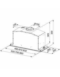 Įmontuojamas gartraukis FRANKE Box+Glass FBI 737 XS/WH (305.0528.841)