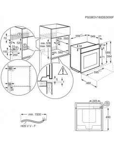 Juodos spalvos garinė orkaitė AEG BSE792320B