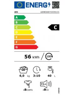 38 cm.gylio skalbyklė AEG L6SNE26SE