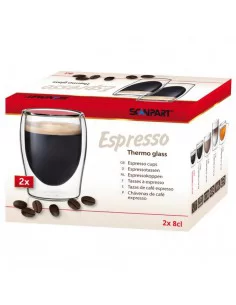 Scanpart ESPRESSO dvigubo stiklo stiklinės 2 x 80 ml