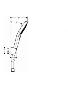 Dušo komplektas su laikikliu Raindance Select S 120 3jet chromas, Hansgrohe