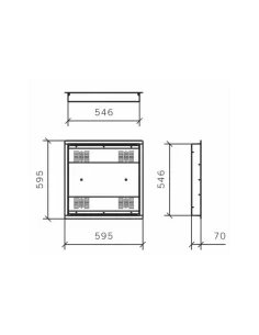 Įmontuojamas į lubas baltos spalvos plazminis oro valytuvas- sterilizatorius Baraldi AirO Built-In