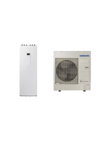 Šilumos siurblio oras-vanduo SPLIT 9.0kW komplektas su integruotu 260 litrų talpos boileriu (vienfazis), SAMSUNG