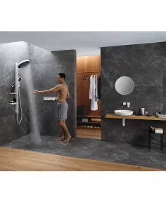 Dušo komplektas su dviem dušo galvom Rainfinity Showerpipe 360 1jet, Hansgrohe