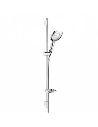 Dušo komplektas su aukštu laikikliu Raindance Select E 150 3 jet. 90cm chromas, Hansgrohe