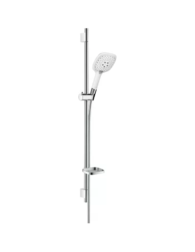 Dušo komplektas su aukštu laikikliu Raindance Select E 150 3 jet. 90cm chromas, Hansgrohe