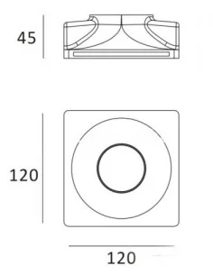 Berėmis Šviestuvas Round Wave, Light plan