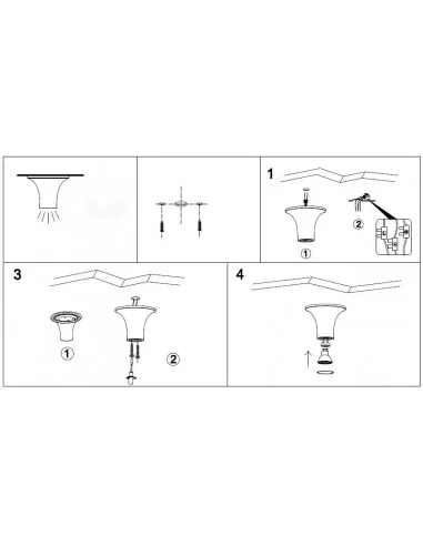 Lubinis Šviestuvas Tube, Light plan