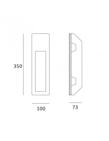 Įleidžiamas Šviestuvas Long, Light plan