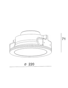 Berėmis Led Šviestuvas Round Wave S, Light plan