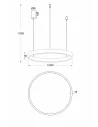 Pakabinamas Led Dimeriuojamas Šviestuvas Supernova D60 60W 3000K Triac, White, Light plan