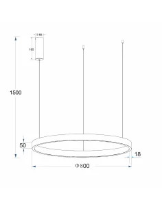 Pakabinamas Led Dimeriuojamas Šviestuvas Supernova D80 80W 3000K Triac, Brushed Gold, Light plan