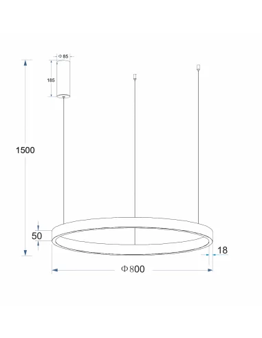 Pakabinamas Led Dimeriuojamas Šviestuvas Supernova D80 80W 3000K Triac, Brushed Gold, Light plan