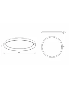 Lubinis Led Dimeriuojamas Šviestuvas Omega D78 60W 3000K Triac, White, Light plan