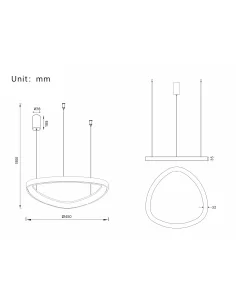 Pakabinamas Led Dimeriuojamas Šviestuvas Delta 38W 3000K Triac White, Light plan