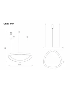 Pakabinamas Led Dimeriuojamas Šviestuvas Delta 60W 3000K Triac Black, Light plan