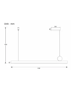 Pakabinamas Led Dimeriuojamas Šviestuvas Hoku 40W 3000K Triac, Sandy Black, Light plan