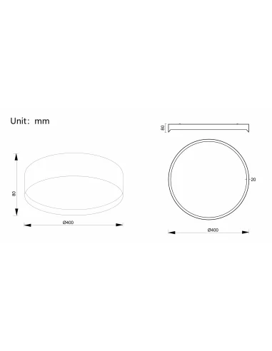 Lubinis Led Dimeriuojamas Šviestuvas Etam D40 30W 3000K Triac, White, Light plan