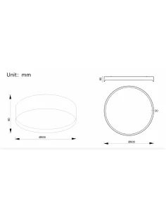 Lubinis Led Dimeriuojamas Šviestuvas Etam D60 60W 3000K Triac, White, Light plan