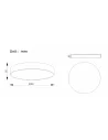 Lubinis Led Dimeriuojamas Šviestuvas Leo D40 30W 3000K Triac, White, Light plan