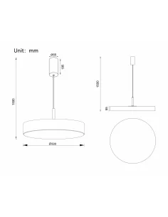 Pakabinamas Led Dimeriuojamas Šviestuvas Leo D50 40W 3000K Triac, White, Light plan