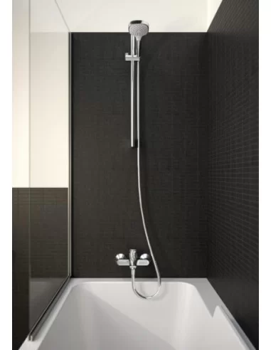 Dušo komplektas su aukštu laikikliu Croma Select E Vario 3 jet 65cm chromas/baltas, Hansgrohe