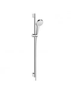 Dušo komplektas su aukštu laikikliu Croma Select S Multi 3jet 90cm chromas/baltas, Hansgrohe