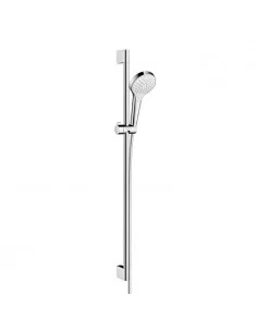 Dušo komplektas su aukštu laikikliu Croma Select S Vario 3jet 90cm chromas/baltas, Hansgrohe