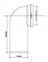 Alkūnė WC pajungti 110x90" L-220 mm WCE-CON9, McAlpine