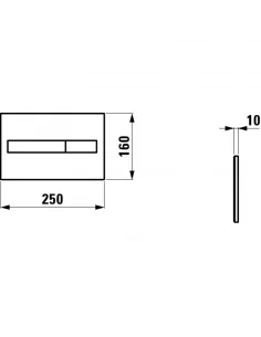 Nuleidimo klavišas LIS Dual Flush, Laufen
