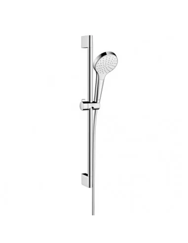 Dušo komplektas su aukštu laikikliu Croma Select S 1jet 65cm chromas/baltas, Hansgrohe