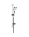 Dušo komplektas su aukštu laikikliu Crometta Vario 65 cm chromas/baltas, Hansgrohe