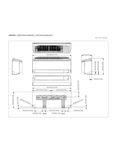 Sieninio bevėjo kondicionieriaus komplektas PURE 1.0 su PM1.0 filtru 3.5/4.0kW, SAMSUNG