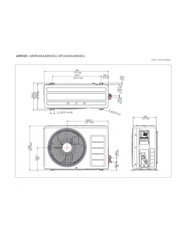 Sieninio bevėjo kondicionieriaus komplektas PURE 1.0 su PM1.0 filtru 3.5/4.0kW, SAMSUNG